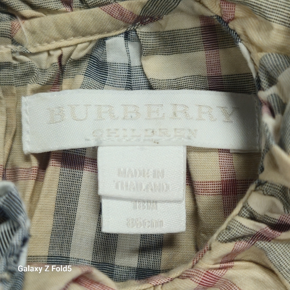 Burberry Plaid Ruffle Kids Dress Set - Picture 3 of 6